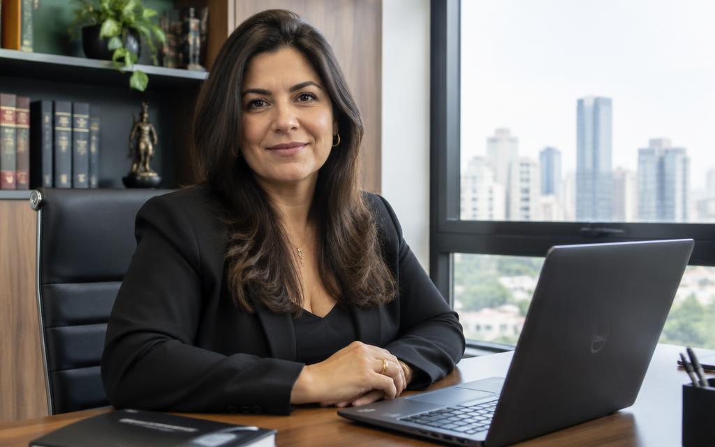 Dra. Helena Almeida à mesa de trabalho